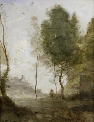 Studie einer Landschaft - Erinnerung an Italien von Jean Baptiste Camille Corot